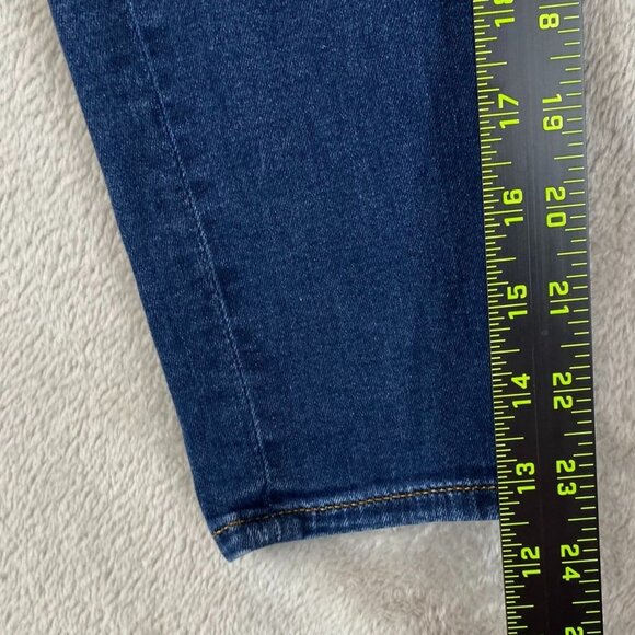 Loft Womens Jeans 26/2P High-Rise Skinny Stretch Blue Denim Dark Wash Casual - Picture 3 of 15
